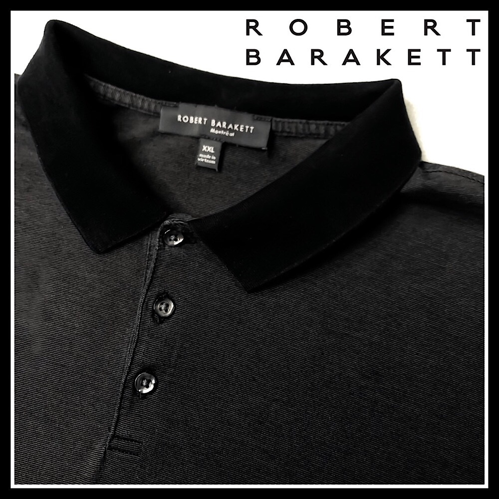 Robert Barakett Men’s Premium Pima Cotton SS Jacquard Polo Shirt Size (XXL) - Picture 9 of 10